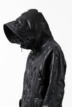 Load image into Gallery viewer, ISAMU KATAYAMA BACKLASH N-3B FLIGHT JACKET / GOAT LEATHER (GARMENT + SPRAY DYED BLACK)