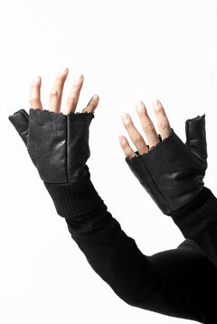 画像をギャラリービューアに読み込む, thomkrom FINGER OUT GLOVES / BOA FLEECY JERSEY (BLACK)