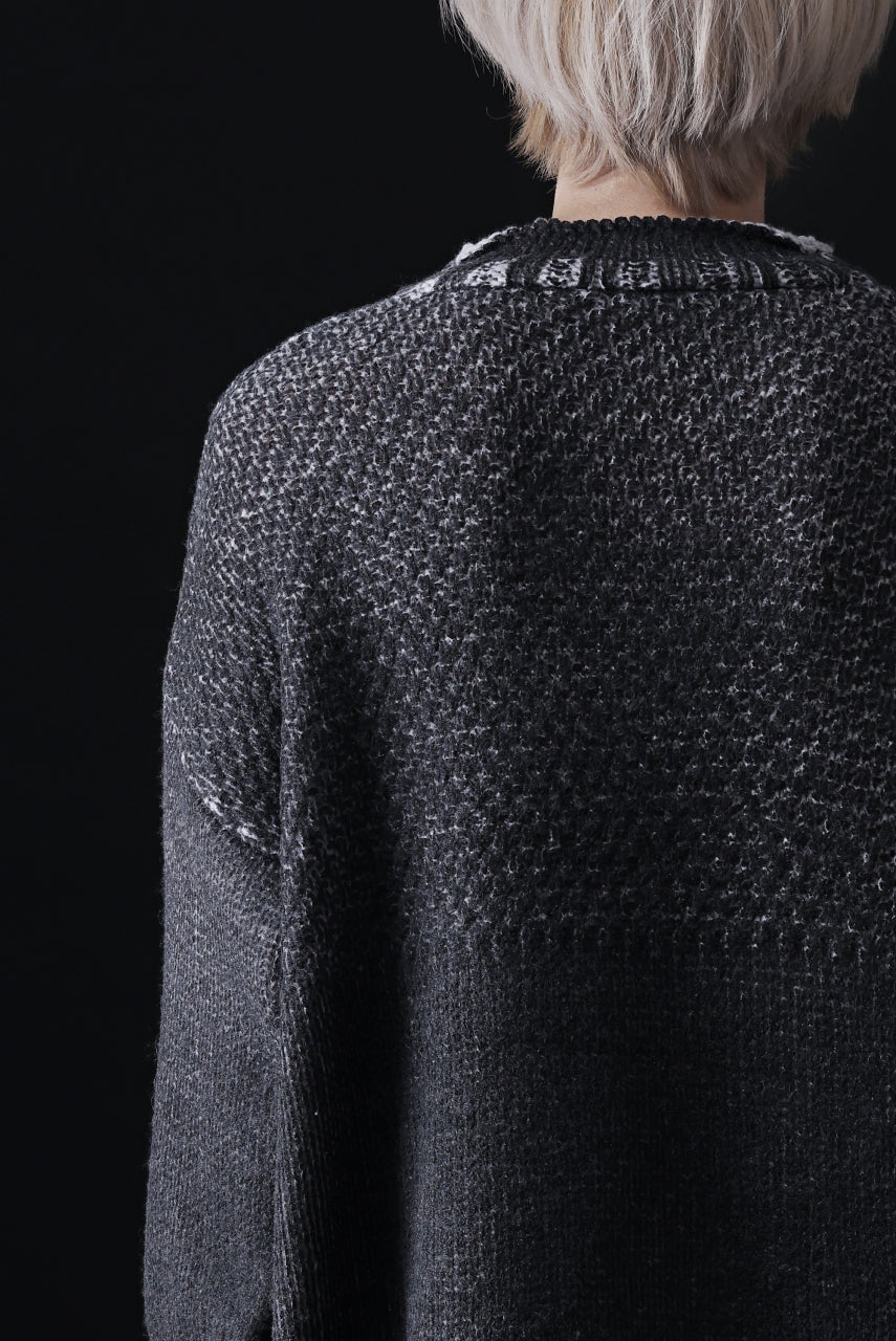 Load image into Gallery viewer, ISAMU KATAYAMA BACKLASH LOOSEY KNIT PULLOVER / PIGMENT PRINTED (GREY)