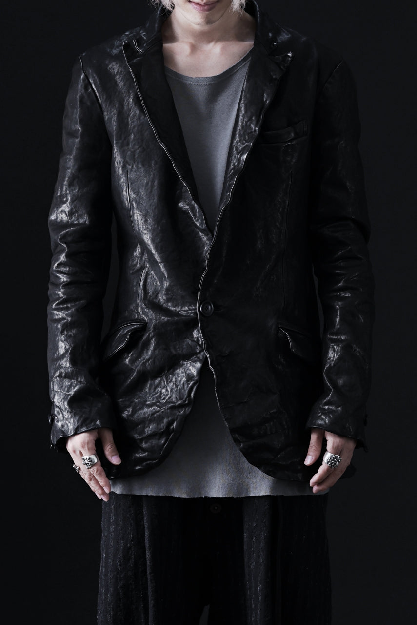 画像をギャラリービューアに読み込む, ISAMU KATAYAMA BACKLASH TAILORED JACKET / DOUBLE-SHOULDER OBJECT DYED (BLACK)