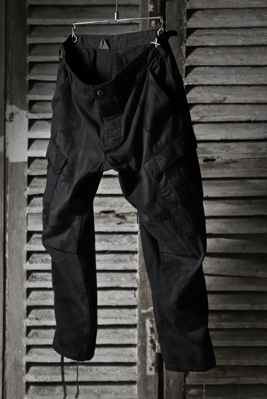 画像をギャラリービューアに読み込む, CHANGES VINTAGE REMAKE MILITARY CARGO TAPERED PANTS / WOODLAND CAMO (BLACK DYED #A)