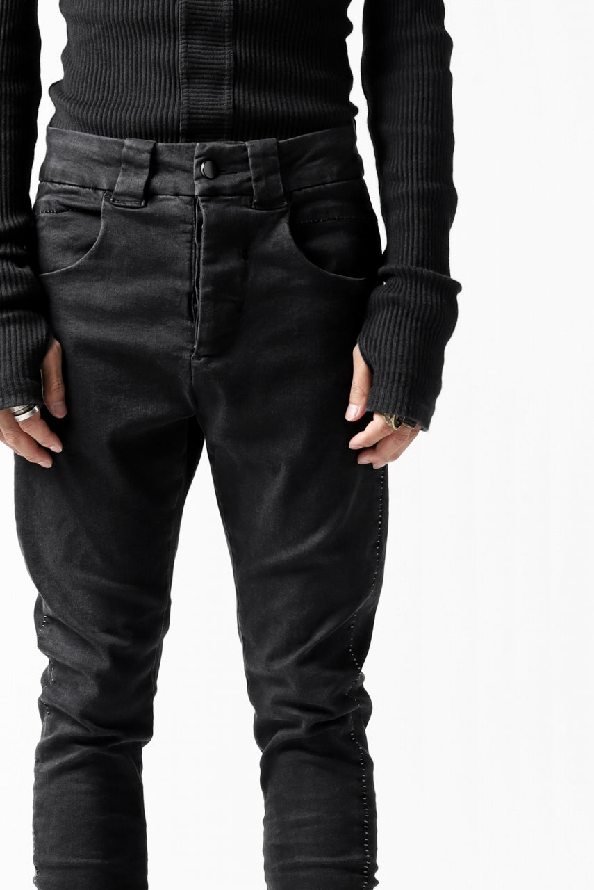 画像をギャラリービューアに読み込む, thomkrom OVER LOCKED SKINNY TROUSERS /  HYPER STRETCH DENIM (BLACK)