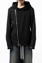 Load image into Gallery viewer, ISAMU KATAYAMA BACKLASH HOODED RIDERS BLOUSON / STRETCH RAYON SILK (BLACK)