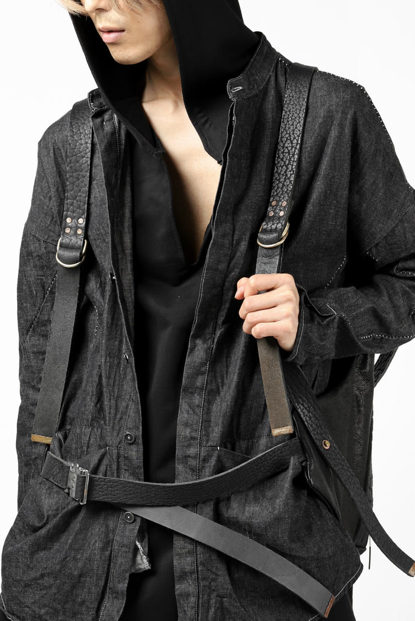 画像をギャラリービューアに読み込む, ierib roll top ruck sack #2 / FVT Oiled Horse (BLACK)