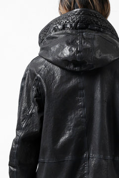 Load image into Gallery viewer, ISAMU KATAYAMA BACKLASH N-3B FLIGHT JACKET / GOAT LEATHER (GARMENT + SPRAY DYED BLACK)