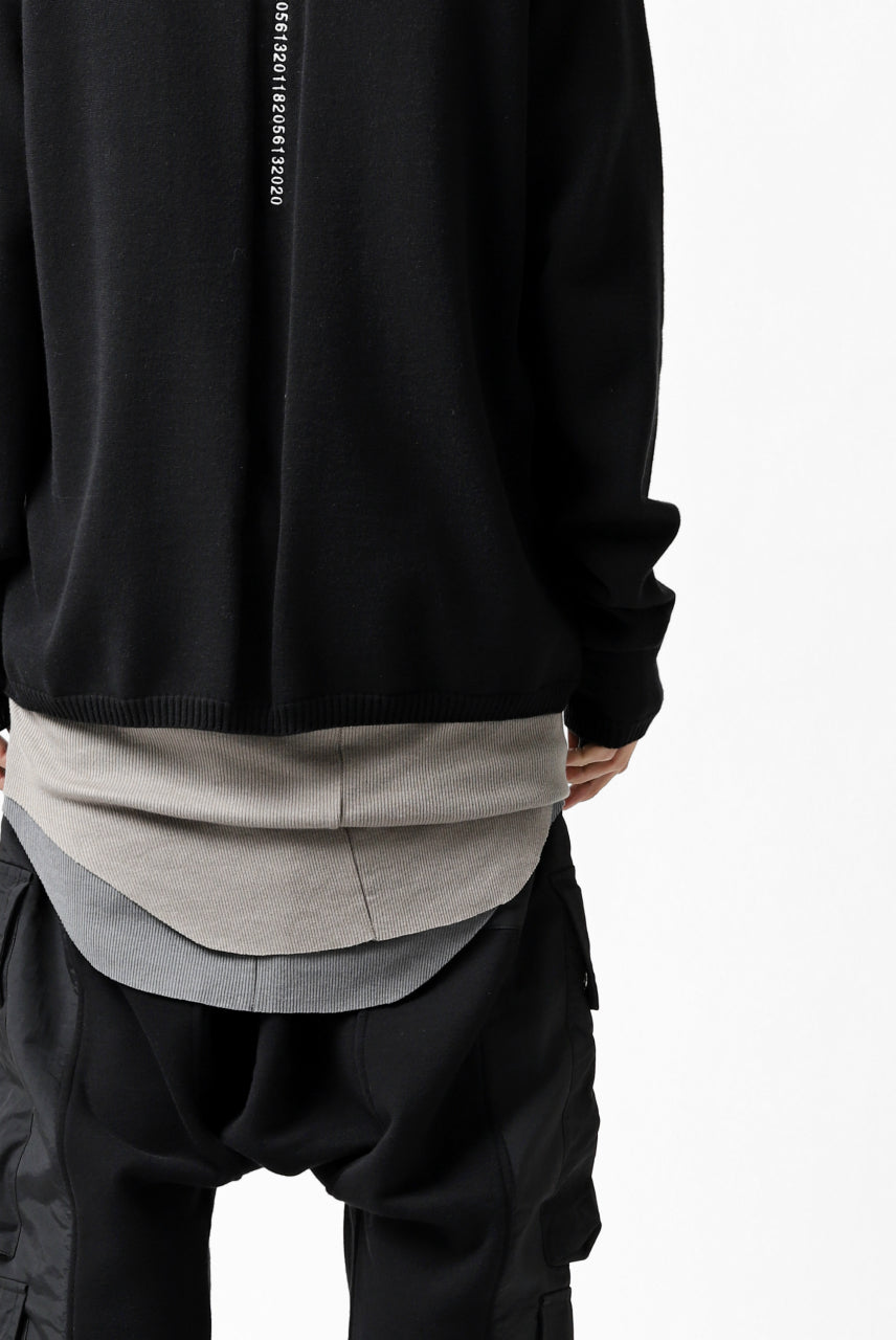 画像をギャラリービューアに読み込む, A.F ARTEFACT "WHOLEGARMENT" CREWNECK KNIT PULLOVER (BLACK)