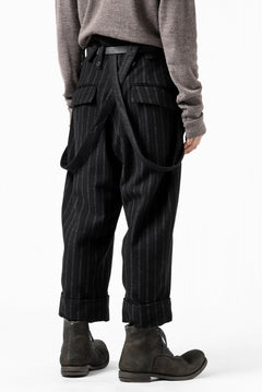 画像をギャラリービューアに読み込む, KLASICA BARREL SUSPENDER TROUSERS / WOOL FLANNEL (VINTAGE STRIPE)