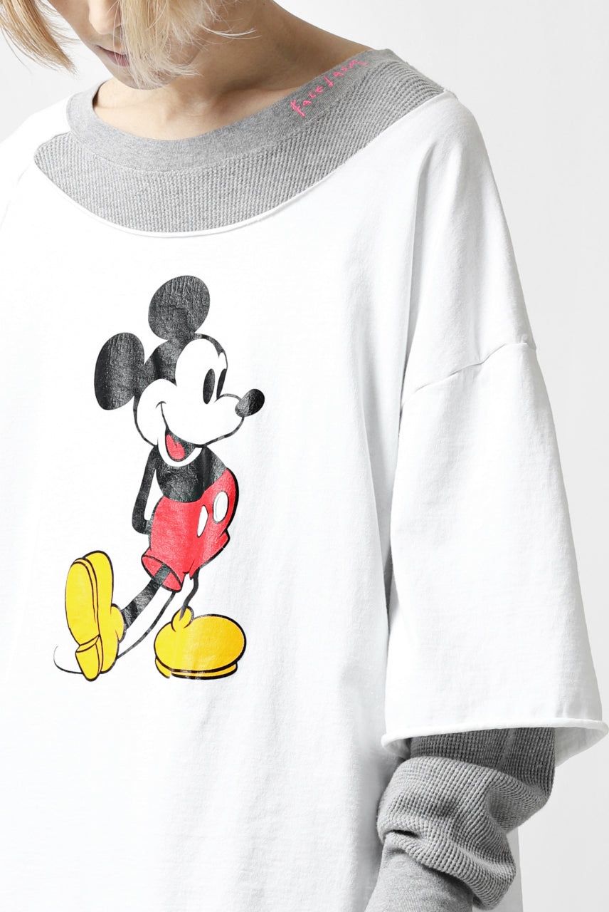 画像をギャラリービューアに読み込む, FACETASM × DISNEY Collaboration MICKEY DOCKING LAYER TOPS (WHITE)