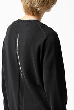 画像をギャラリービューアに読み込む, A.F ARTEFACT "WHOLEGARMENT" CREWNECK KNIT PULLOVER (BLACK)