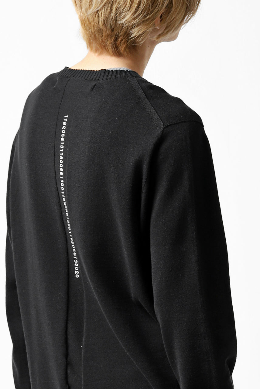 画像をギャラリービューアに読み込む, A.F ARTEFACT "WHOLEGARMENT" CREWNECK KNIT PULLOVER (BLACK)