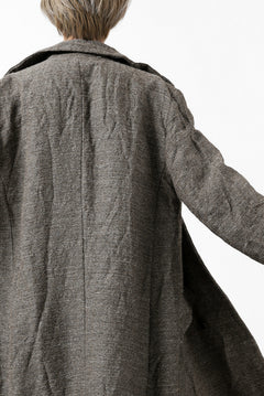 画像をギャラリービューアに読み込む, YUTA MATSUOKA double-breasted long coat / primitive wool (brown)