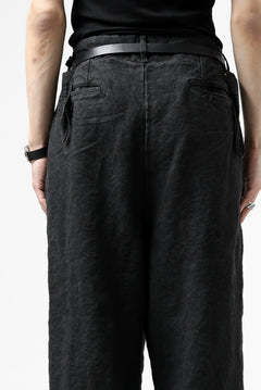 画像をギャラリービューアに読み込む, ISAMU KATAYAMA BACKLASH TAPERED TROUSERS / GARMENT NATURAL DYED LINEN CANVAS (SUMI)