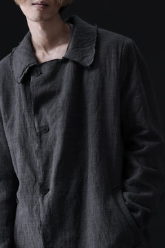 画像をギャラリービューアに読み込む, daub OFFICERS OVER COAT / VIRGIN WOOL + METALLIC FIBER (DARK GREY)