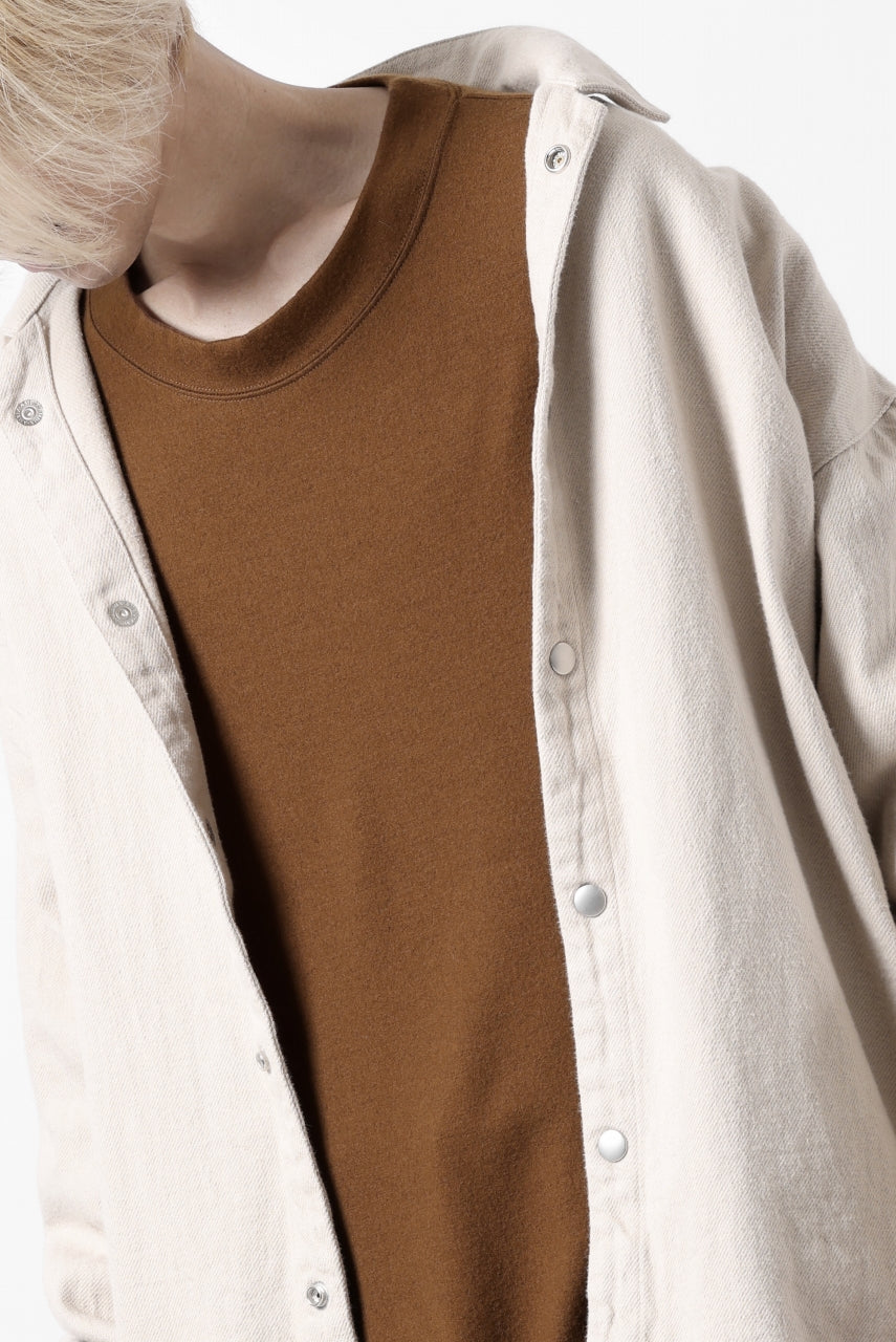 Load image into Gallery viewer, CAPERTICA MN-SWEAT TOP / SUPER 140s WASHABLE WOOL (CAMEL)
