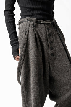 画像をギャラリービューアに読み込む, KLASICA BARREL-TWEED SUSPENDER TROUSERS / OFF TWEED WOOL (MIX)