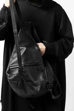 画像をギャラリービューアに読み込む, discord Yohji Yamamoto SOFT CALF SHRINK LEATHER BACK PACK (BLACK)