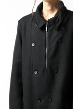 画像をギャラリービューアに読み込む, masnada HALF ZIP TRENCH COAT / TWEED LANA INTRECCIATA (BLACK)