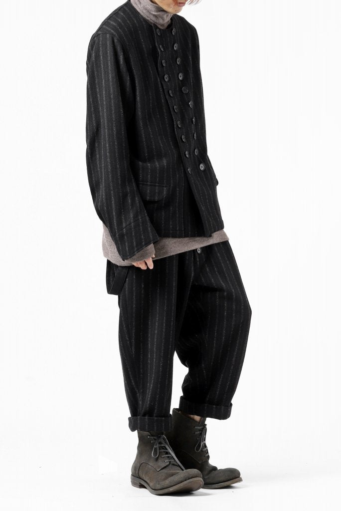 画像をギャラリービューアに読み込む, KLASICA BARREL SUSPENDER TROUSERS / WOOL FLANNEL (VINTAGE STRIPE)