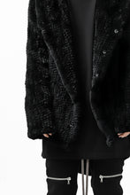 Load image into Gallery viewer, ISAMU KATAYAMA BACKLASH HOODIE KNIT BLOUSON / RABIT FUR (BLACK)