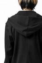 Load image into Gallery viewer, ISAMU KATAYAMA BACKLASH HOODED RIDERS BLOUSON / STRETCH RAYON SILK (BLACK)