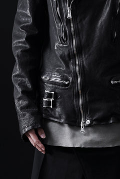 画像をギャラリービューアに読み込む, ISAMU KATAYAMA BACKLASH DOUBLE RIDERS JACKET "LIGHTNING" / GARMENT WASHED JP CALF (BLACK)