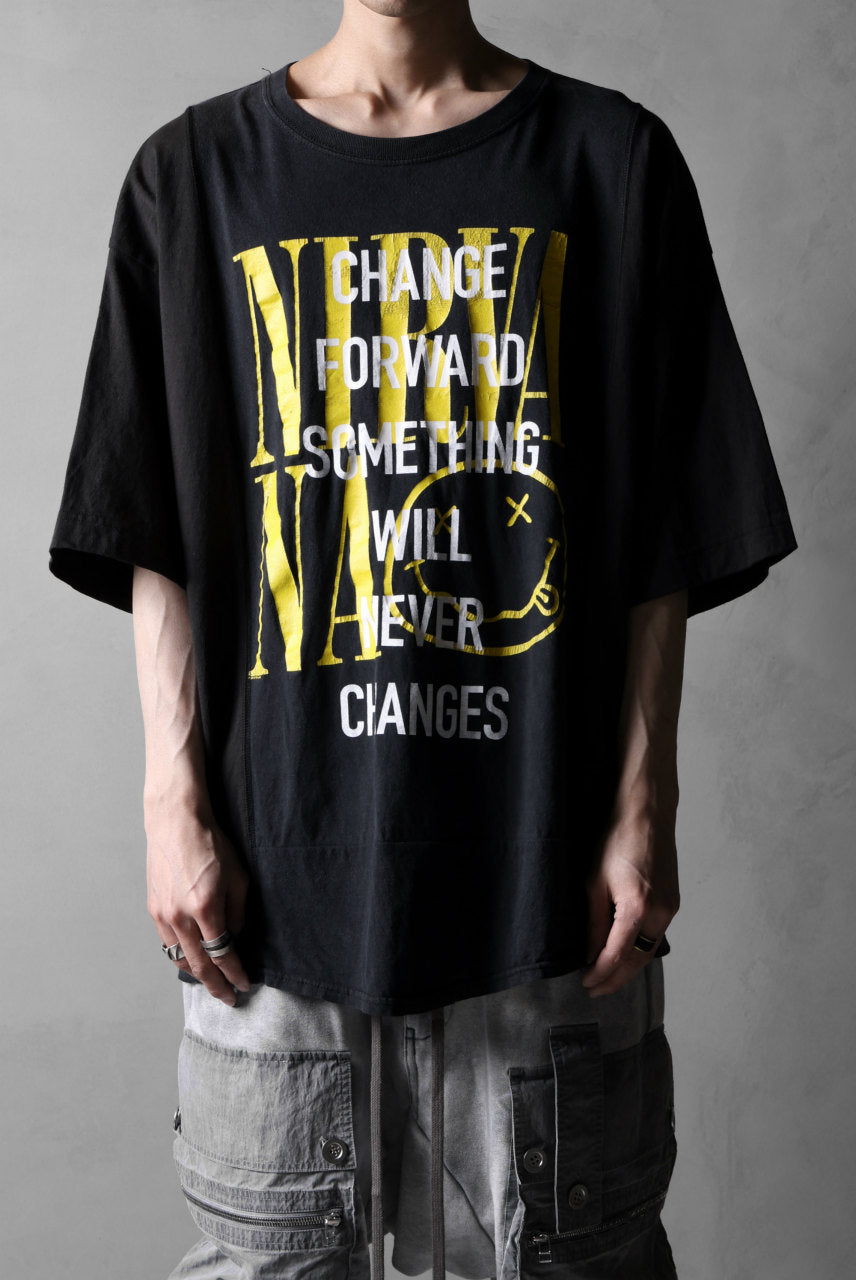 画像をギャラリービューアに読み込む, CHANGES VINTAGE REMAKE MULTI PANEL S/S TEE (BLACK #E)