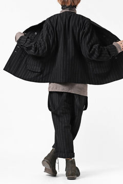 画像をギャラリービューアに読み込む, KLASICA BARREL SUSPENDER TROUSERS / WOOL FLANNEL (VINTAGE STRIPE)