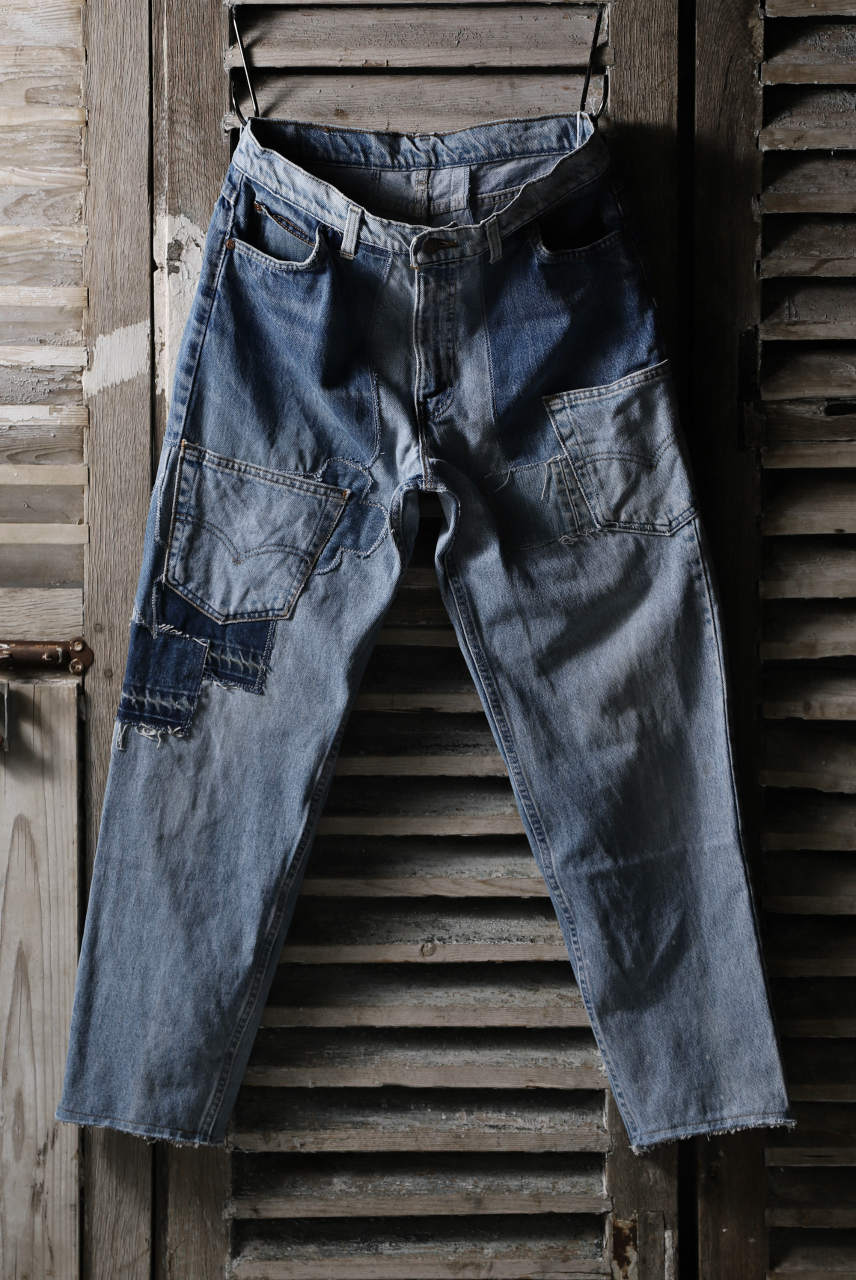 画像をギャラリービューアに読み込む, CHANGES VINTAGE REMAKE DENIM STRAIGHT PANTS / VINTAGE DENIM (INDIGO #C)
