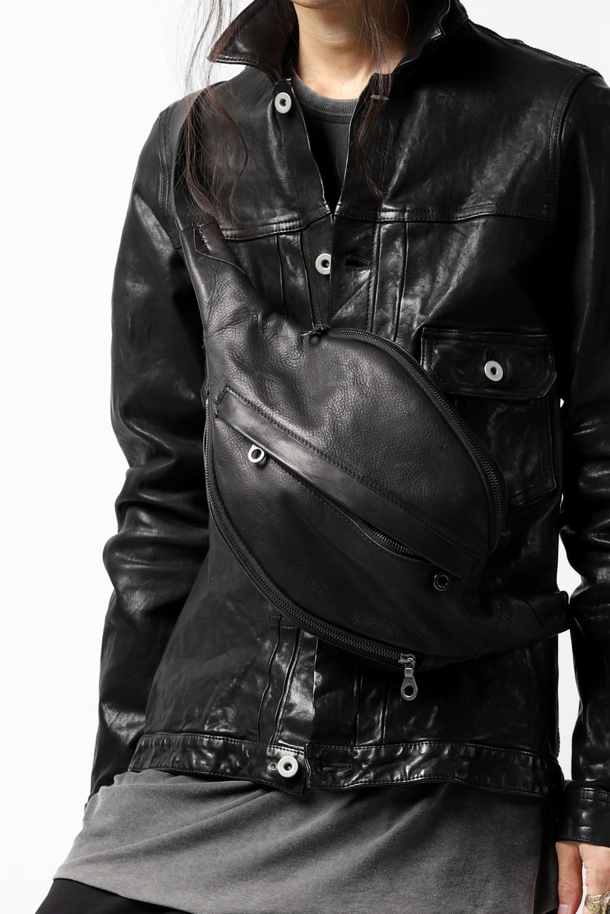 Load image into Gallery viewer, ISAMU KATAYAMA BACKLASH x GAIEDE ONE SHOULDER BAG / CALF SKIN (SOFT FINISHED / BLACK)