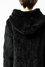 Load image into Gallery viewer, ISAMU KATAYAMA BACKLASH HOODIE KNIT BLOUSON / RABIT FUR (BLACK)
