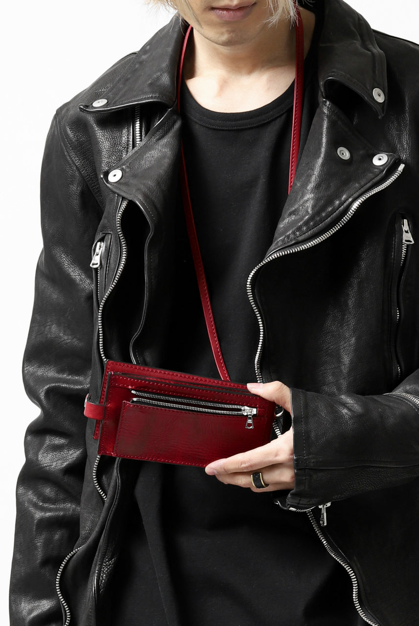 画像をギャラリービューアに読み込む, ISAMU KATAYAMA BACKLASH WALLET PHONE-HOLDER / ITALY DOUBLE SHOULDER (RED)