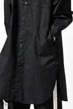 画像をギャラリービューアに読み込む, Y's STAND COLLAR LONG SHIRT / THIN TWILL (BLACK)
