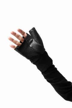 画像をギャラリービューアに読み込む, thomkrom FINGER OUT GLOVES / BOA FLEECY JERSEY (BLACK)