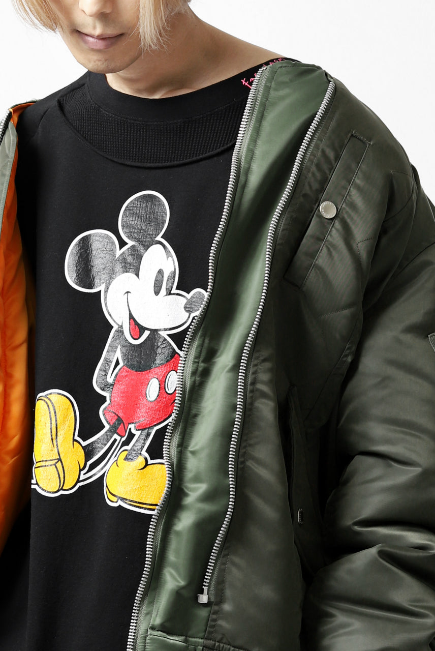 画像をギャラリービューアに読み込む, FACETASM × DISNEY Collaboration MICKEY DOCKING LAYER TOPS (BLACK)