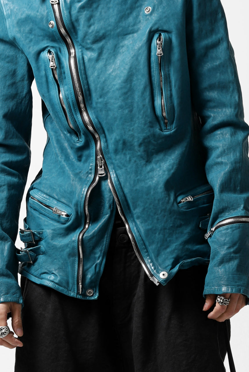 Load image into Gallery viewer, ISAMU KATAYAMA BACKLASH exclusive DOUBLE RIDERS JACKET / JP-CALF GARMENT WASHED (BLACK)