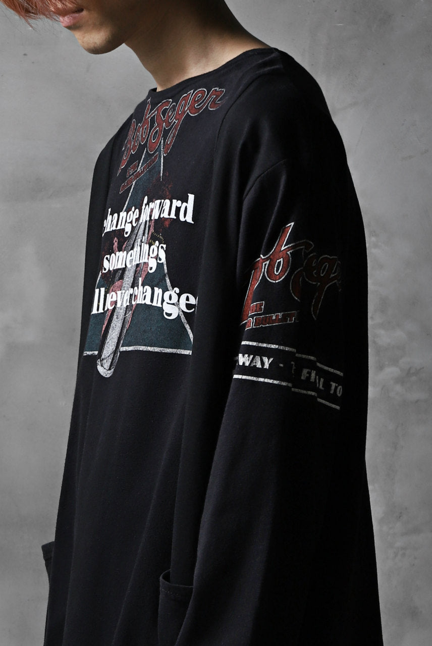 画像をギャラリービューアに読み込む, CHANGES VINTAGE REMAKE BOAT-NECK BAND L/S TEE (BLACK #A)