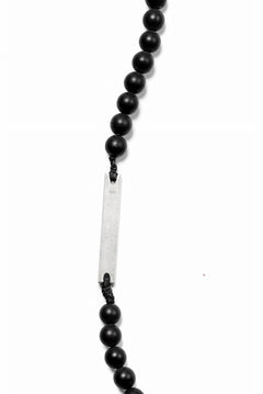 画像をギャラリービューアに読み込む, KLASICA TOPOL BEADS NECKLACE / ONYX+SILVER (MAT BLACK)
