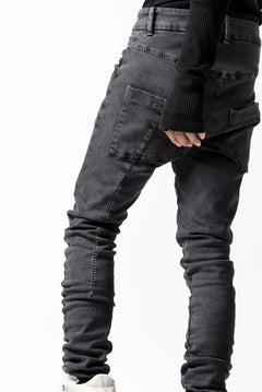 画像をギャラリービューアに読み込む, thomkrom OVER LOCKED SKINNY TROUSERS /  FADE STRETCH DENIM (LIGHT GREY)