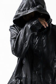 画像をギャラリービューアに読み込む, ISAMU KATAYAMA BACKLASH MODS COAT / GOAT LEATHER (GARMENT+SPRAY DYED / BLACK)