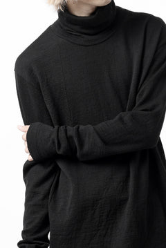 画像をギャラリービューアに読み込む, KLASICA SMOKE SMOOTH TURTLE NECK PULL / JACQUARD KNIT JERSEY (BLACK)
