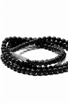 画像をギャラリービューアに読み込む, KLASICA TOPOL BEADS NECKLACE / ONYX+SILVER (MAT BLACK)