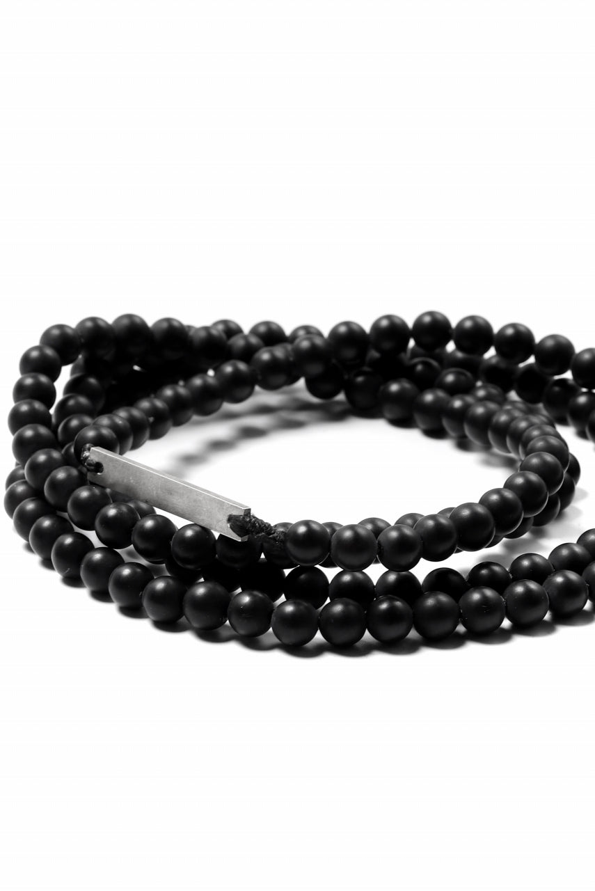 画像をギャラリービューアに読み込む, KLASICA TOPOL BEADS NECKLACE / ONYX+SILVER (MAT BLACK)