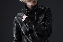 画像をギャラリービューアに読み込む, ISAMU KATAYAMA BACKLASH DOUBLE BREASTED JACKET / DOUBLE-SHOULDER OBJECT DYED (BLACK)