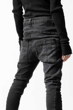 画像をギャラリービューアに読み込む, thomkrom OVER LOCKED SKINNY TROUSERS /  HYPER STRETCH DENIM (DARK GREY)