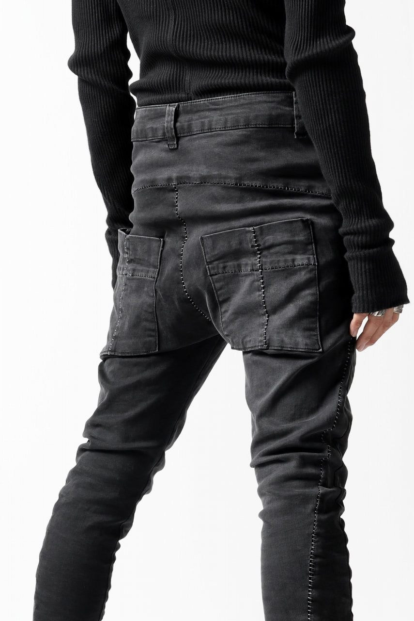 画像をギャラリービューアに読み込む, thomkrom OVER LOCKED SKINNY TROUSERS /  HYPER STRETCH DENIM (DARK GREY)