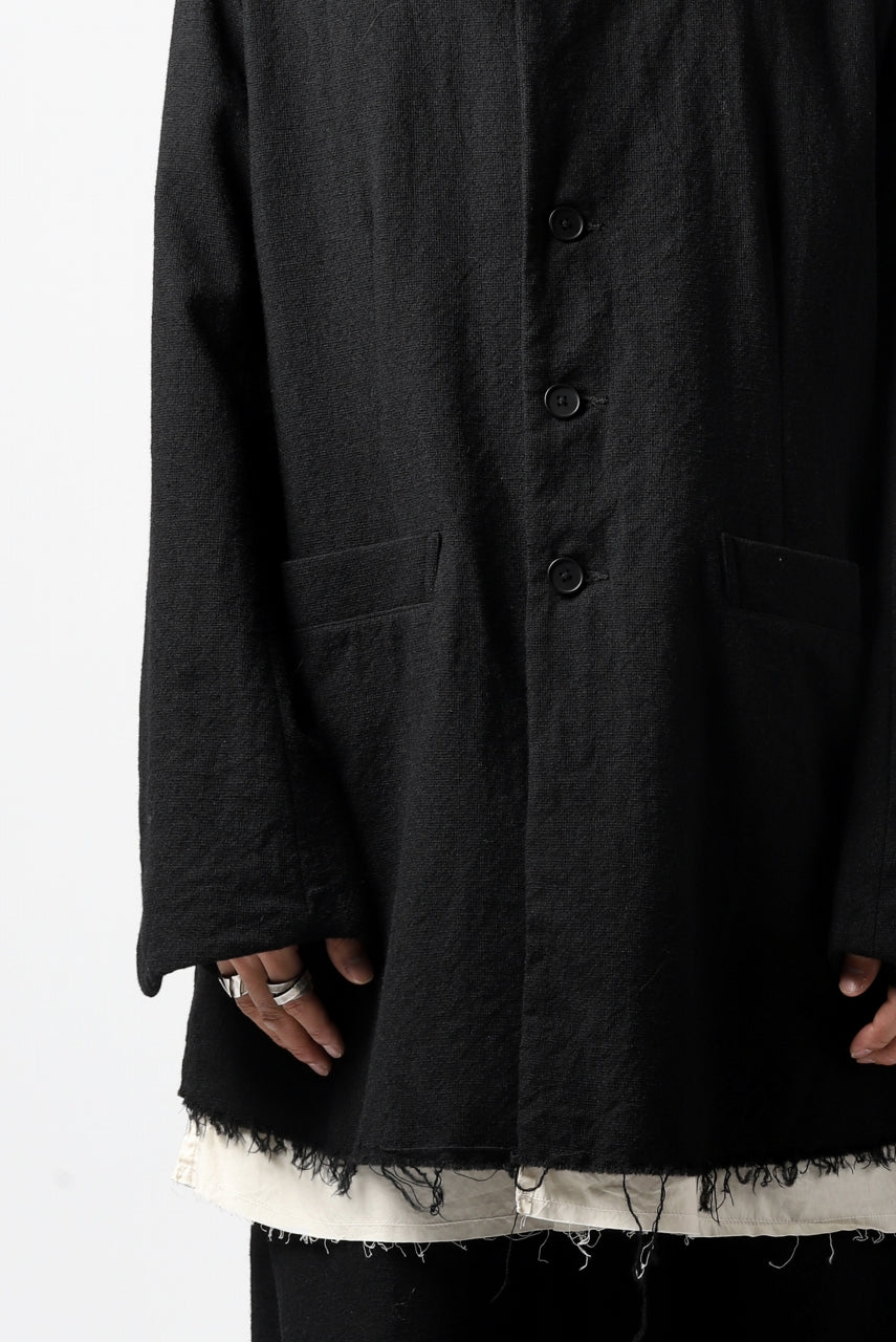 画像をギャラリービューアに読み込む, KLASICA BASTILLE PILGRIM BLAZER / OFF TWEED WOOL (BLACK)
