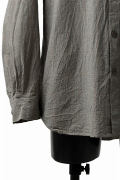 画像をギャラリービューアに読み込む, YUTA MATSUOKA exclusive plain shirt / organic cotton washer check (mustard)