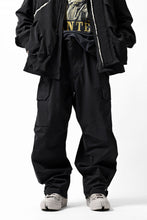 画像をギャラリービューアに読み込む, ISAMU KATAYAMA BACKLASH WIDE CARGO PANTS / STRETCH TYPEWRITER CLOTH (BLACK)