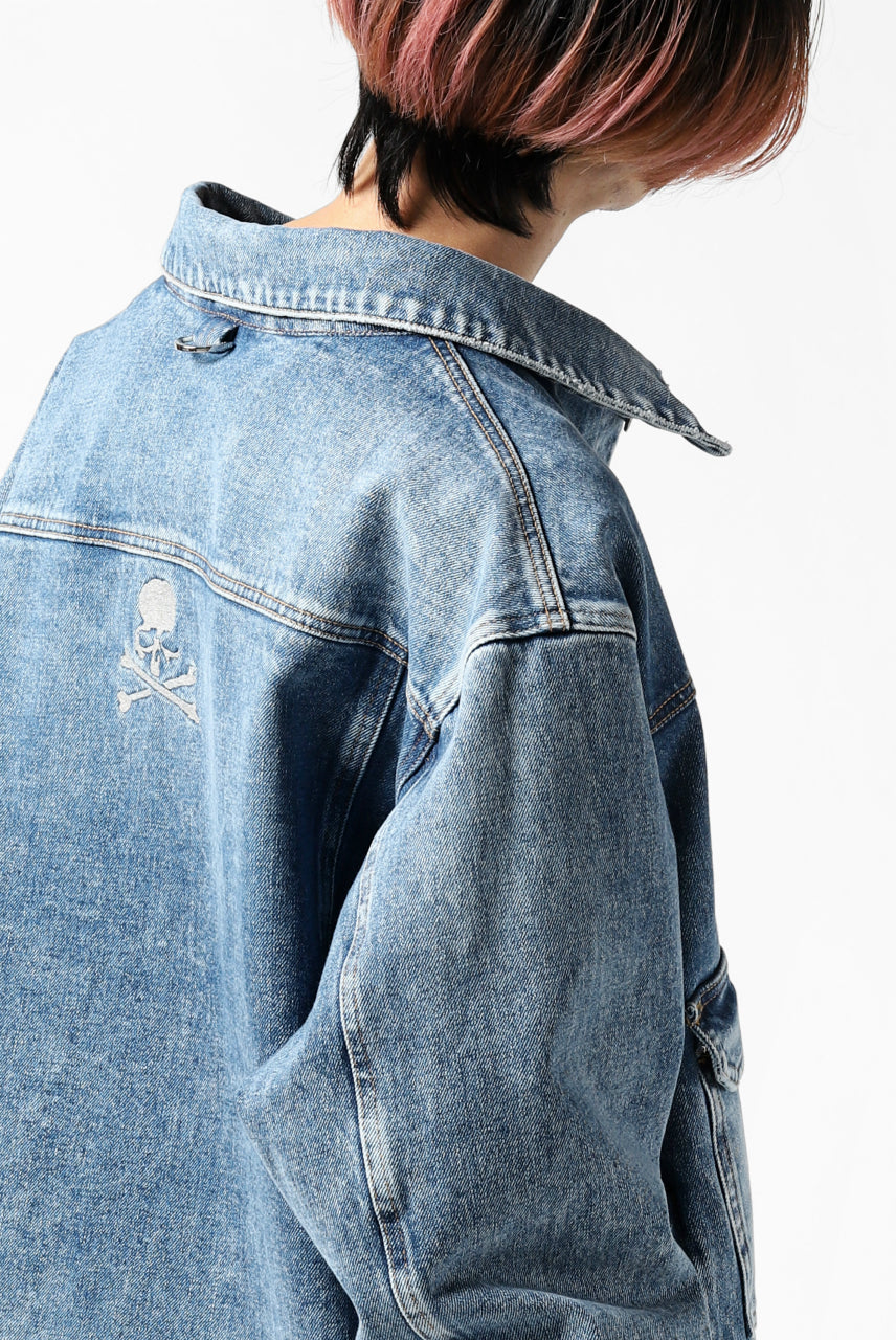Load image into Gallery viewer, mastermind JAPAN TRUCKER JACKET / 2WAY STRETCH DENIM (INDIGO)
