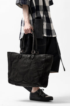 Load image into Gallery viewer, ISAMU KATAYAMA BACKLASH ZIP TOTE BAG / OBJECT DYED ROUGH STEER (BLACK)